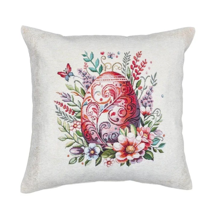 Poszewka na poduszkę z tkaniny gobelinowej(tkana maszynowo) - G-35242-NV CO1 45x45 cm