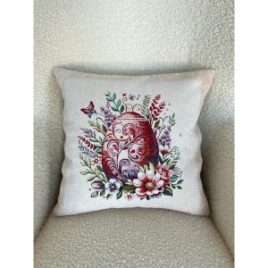 Poszewka na poduszkę z tkaniny gobelinowej(tkana maszynowo) - G-35242-NV CO1 45x45 cm