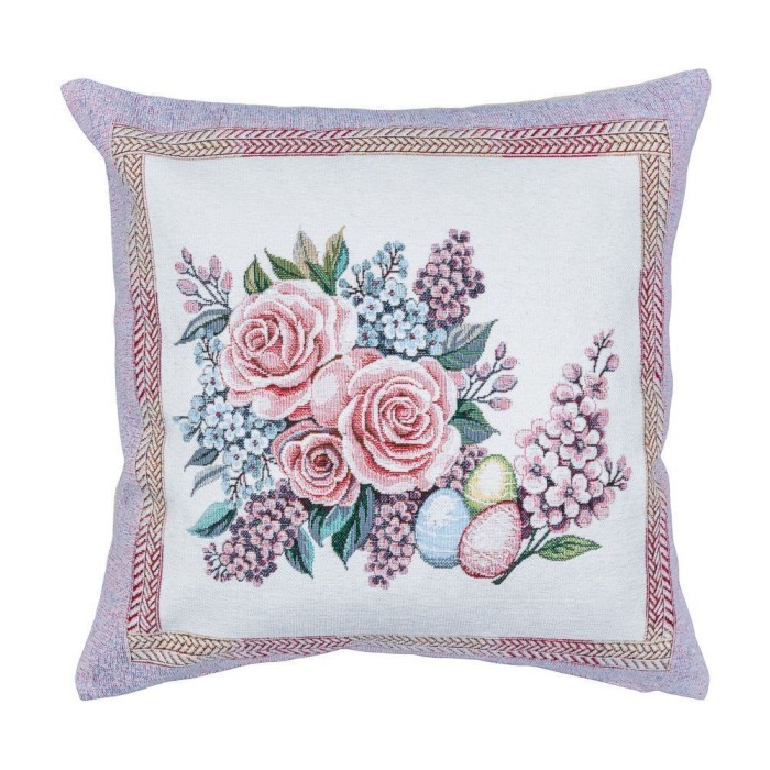 Poszewka na poduszkę z tkaniny gobelinowej(tkana maszynowo) - G-35244-NV CO3 45x45 cm