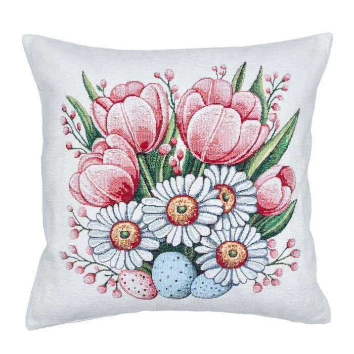 Poszewka na poduszkę z tkaniny gobelinowej(tkana maszynowo) - G-35244-NV CO2 45x45 cm