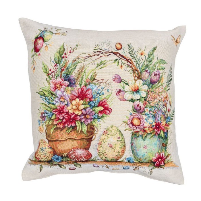 Poszewka na poduszkę z tkaniny gobelinowej(tkana maszynowo) - DAMIRA LUREX-45 45x45 cm