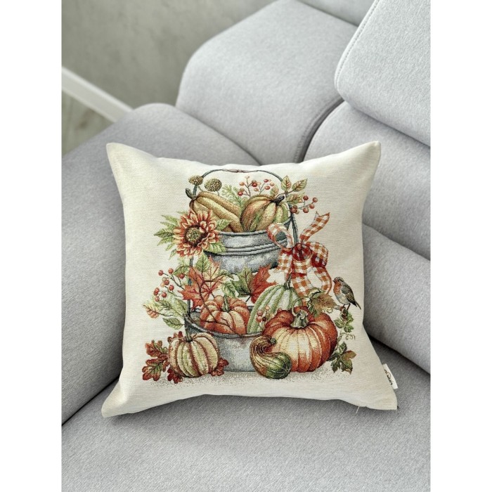 Poszewka na poduszkę z tkaniny gobelinowej(tkana maszynowo) - KISS1223, 45x45cm