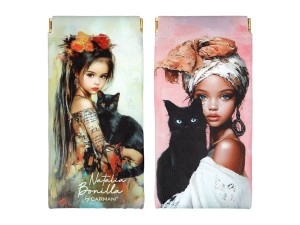 Carmani, etui na okulary/woreczek/organizer  9x18cm - N.BONILLA/Kocie opowieści Luny i Neli
