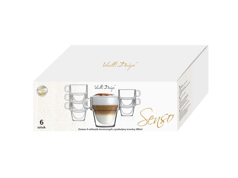 Komplet 6 szklanek z podwójną ścianką 280ml Senso 27442