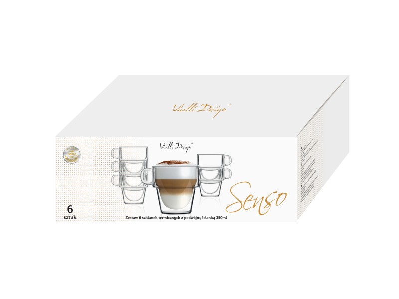 Komplet 6 szklanek z podwójną ścianką 350ml Senso 27459