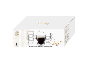 Komplet 6 szklanek do espresso z podwójną ścianką 150ml Senso 27435