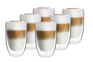 Zestaw 6 szklanek termicznych wysokich z podwójną ścianką Amo 350 ml 25455