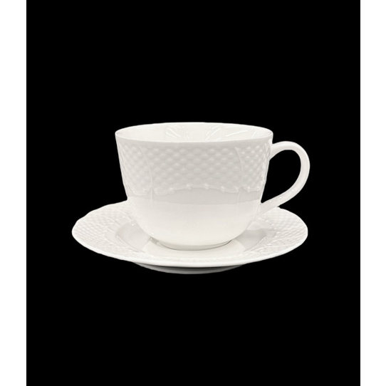Summer P., porcelanowy zestaw - 6 filiżanek + spodek, 230ml
