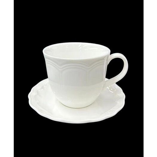 Summer P., porcelanowy zestaw - 6 filiżanek + spodek, 230ml