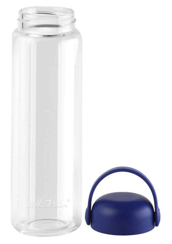 Szklana butelka na wodę Fuori 540 ml granatowa 30244