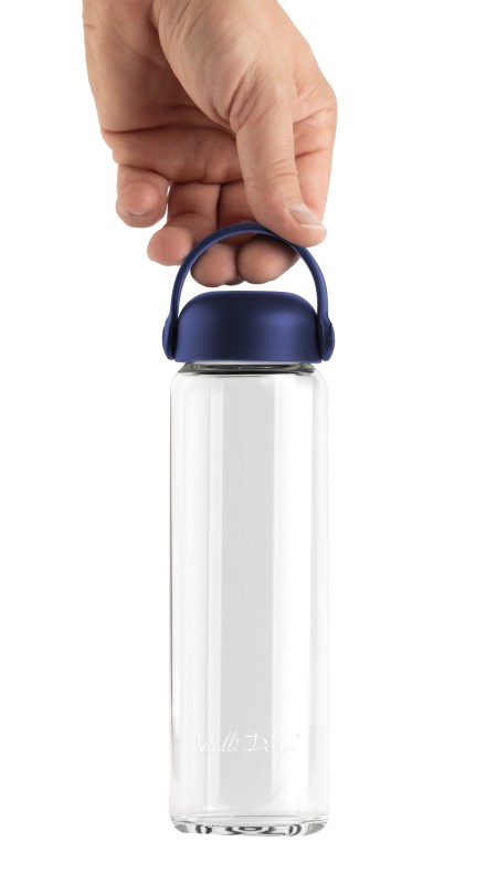 Szklana butelka na wodę Fuori 540 ml granatowa 30244