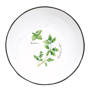 Easy Life/Nuova R2S, porcelanowy talerz-miseczka do zupy, 18 cm - HERBARIUM