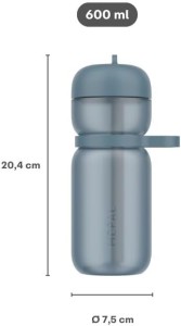 Bidon sportowy ze słomką Flip Active 600 ml Graphite Black 103003041800