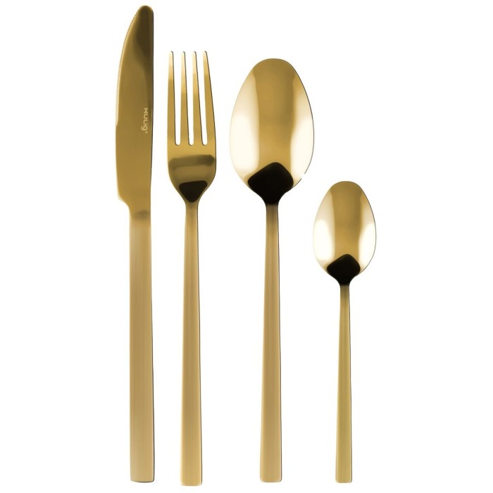 Komplet sztućców Piano gold 24 sztuki w pudełku