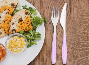 Komplet sztućców 24 szt. Diva różowy