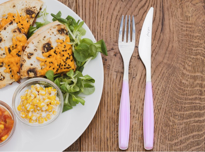 Komplet sztućców 24 szt. Diva różowy