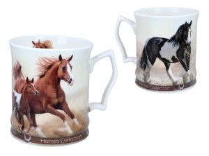 Carmani, porcelanowy kubek 450ml - Horses Coll., konie