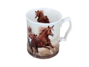 Carmani, porcelanowy kubek 450ml - Horses Coll., konie