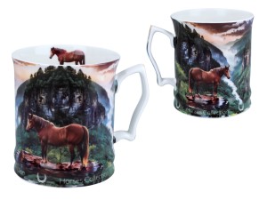 Carmani, porcelanowy kubek 450ml - Horses Coll., konie