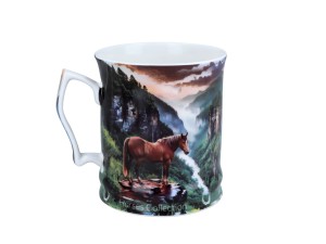 Carmani, porcelanowy kubek 450ml - Horses Coll., konie