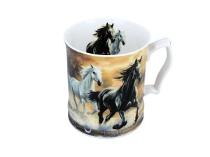 Carmani, porcelanowy kubek 450ml - Horses Coll., konie