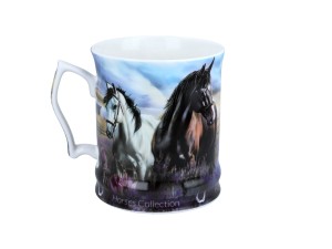 Carmani, porcelanowy kubek 450ml - Horses Coll., konie