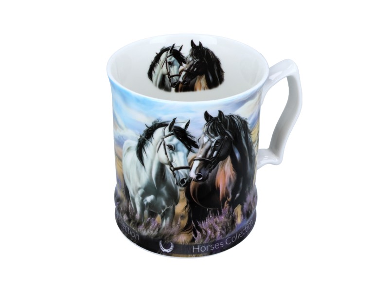Carmani, porcelanowy kubek 450ml - Horses Coll., konie