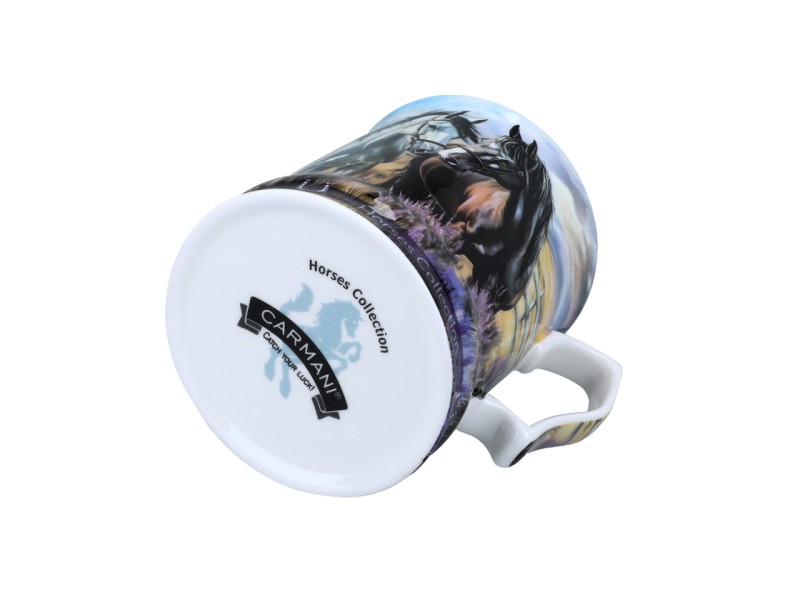 Carmani, porcelanowy kubek 450ml - Horses Coll., konie