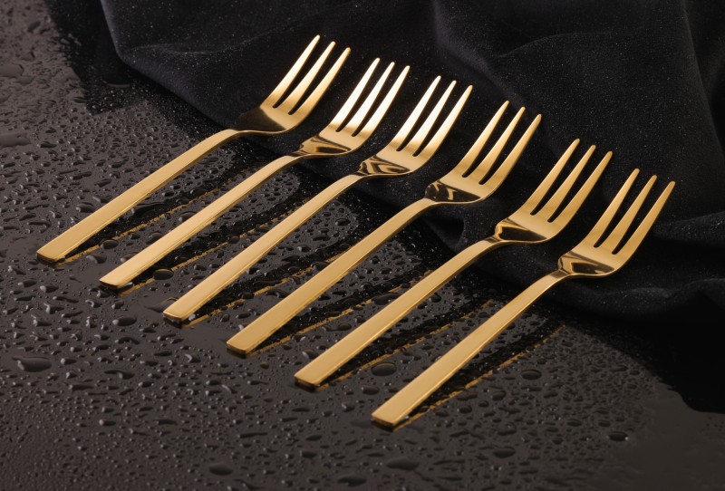 Widelczyk do ciasta Piano Shiny gold 3 sztuki zawieszka 30930