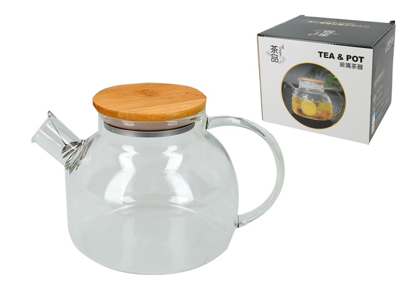 Czajnik szklany , ok. 1000ml  (szkło borokrzemowe)
