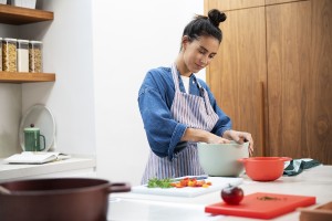 Miska do miksowania z pokrywą odporną na rozchlapywanie Chef It 3000 ml Navy 102306018100