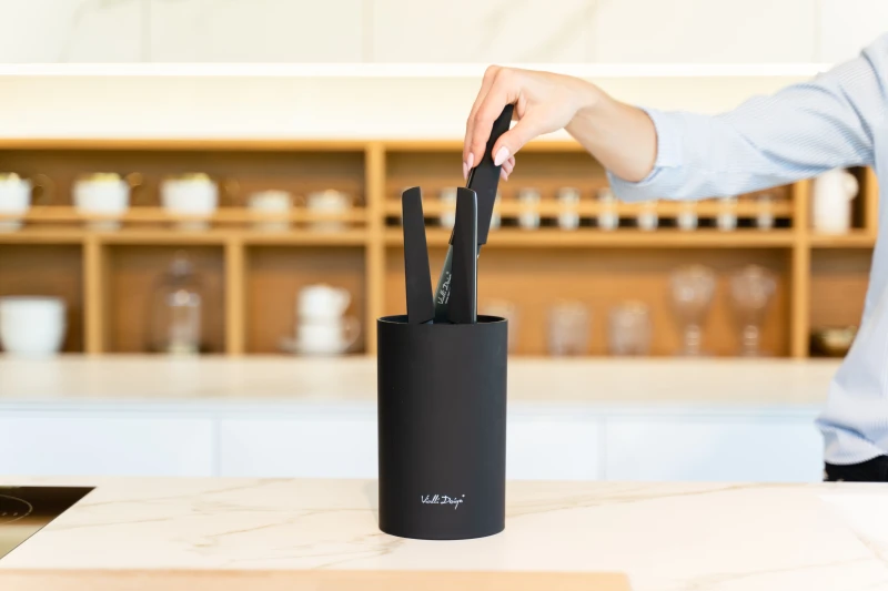 Stojak do noży Nero czarny 35466
