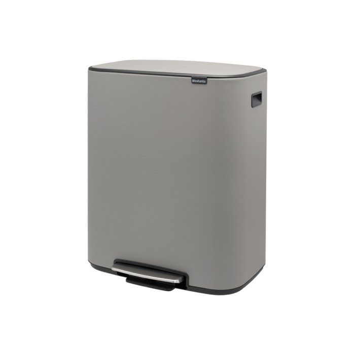Kosz na śmieci pedałowy Bo 2x30L mineralny szary 211485