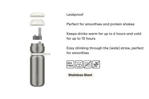 Butelka sportowa termiczna Twist Active 600 ml Graphite Black 103011041800