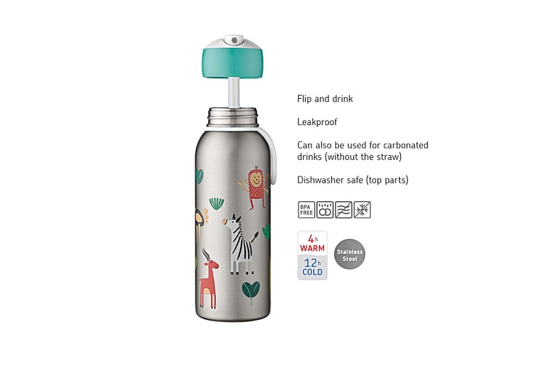 Butelka termiczna flip-up Campus 350 ml Forest Friends 107458065408
