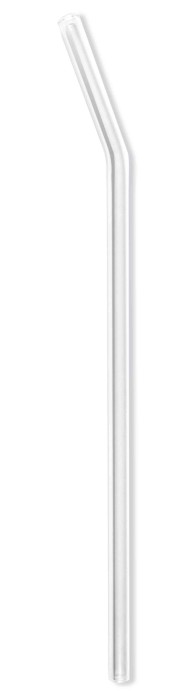 Słomki szklane transparent zakrzywione 23cm zestaw 6 sztuk ze szczoteczką 26629