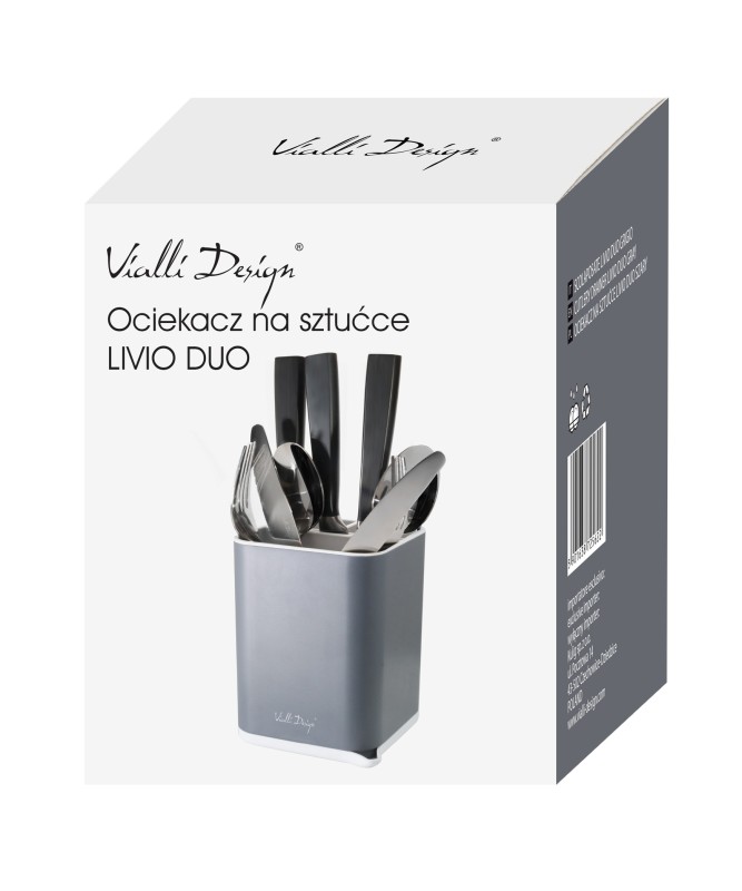 Ociekacz na sztućce Livio Duo szary 25622