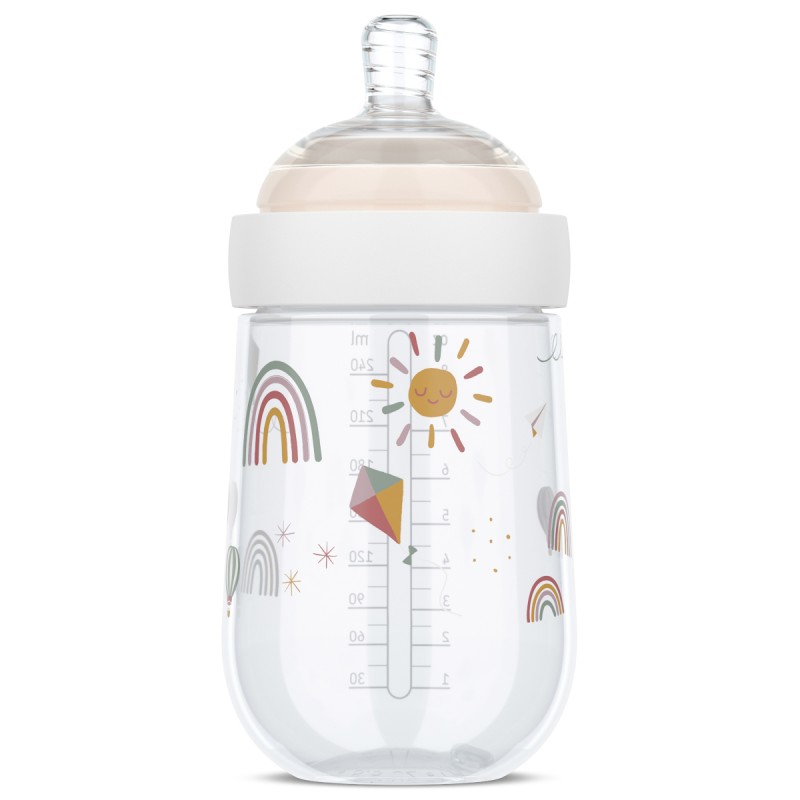 Butelka ze smoczkiem Mio 240 ml Sunshine &amp; Rainbow 108061565245