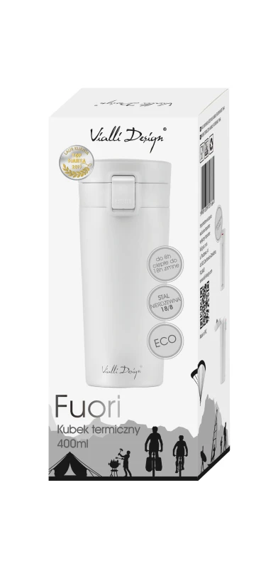 Kubek termiczny 400ml FUORI biały 27664