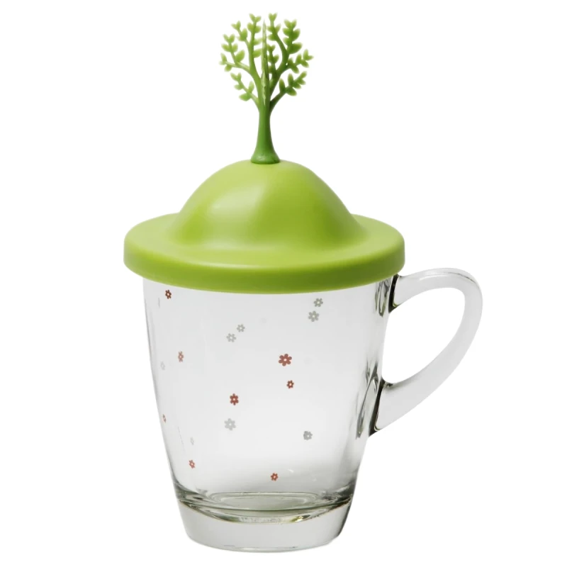 Kubek z podstawką Spring zielony 10315-GN-GN