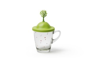 Kubek z podstawką Spring zielony 10315-GN-GN
