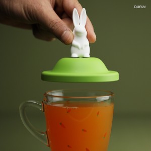 Kubek z pokrywką Króliczek 10429-GN-WH