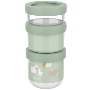 Pojemnik na przekąski piętrowalny Mio 3-częściowy Little Farm 108034065399