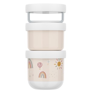 Pojemnik na przekąski piętrowalny Mio 3-częściowy Sunshine &amp; Rainbow 108034065245