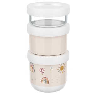 Pojemnik na przekąski piętrowalny Mio 3-częściowy Sunshine &amp; Rainbow 108034065245