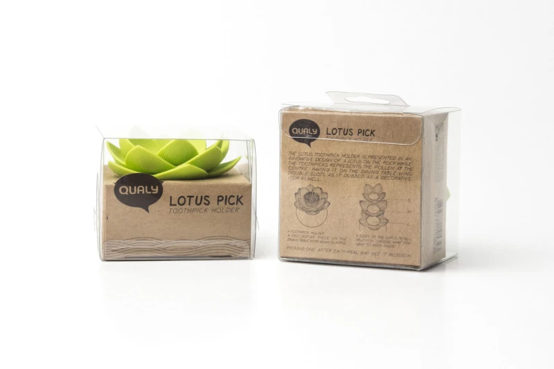 Pojemnik na wykałaczki Lotus różowy 10156-WH-PK