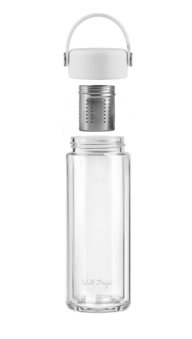 Butelka z podwójną ścianką i zaparzaczem Fuori 350 ml biała 30169