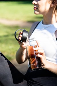 Butelka z podwójną ścianką i zaparzaczem Fuori 350 ml czarna 30176