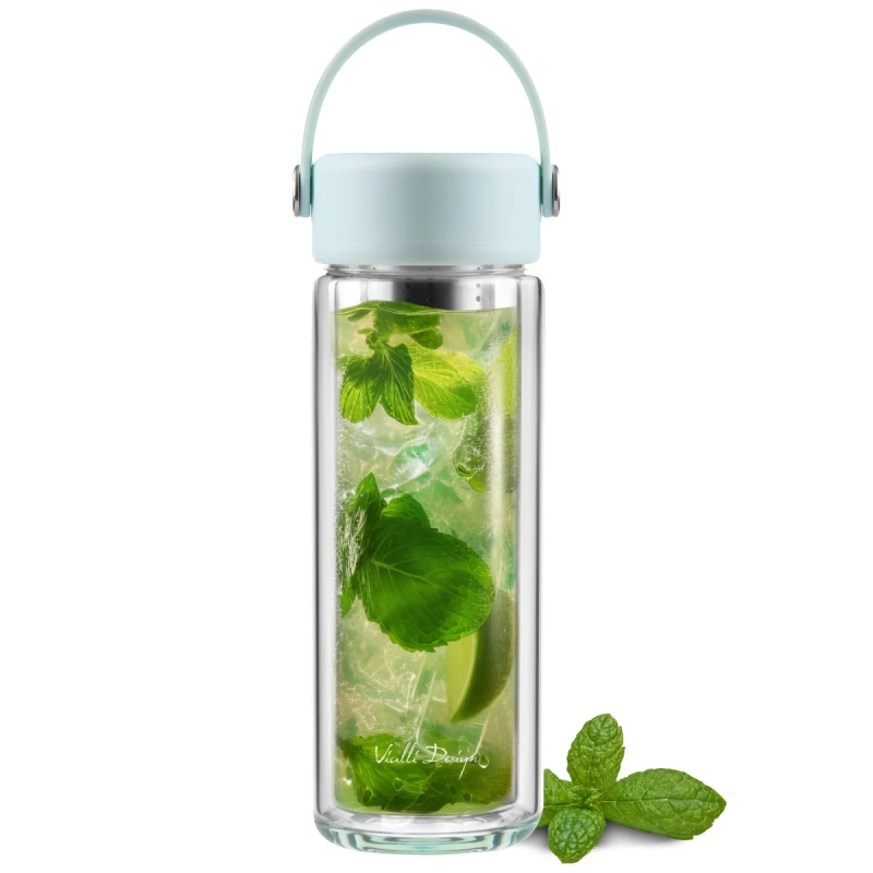 Butelka z podwójną ścianką i zaparzaczem Fuori 350 ml miętowa 30190