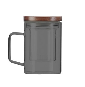 Szklanka z zaparzaczem Soho 350 ml grafitowa 29361